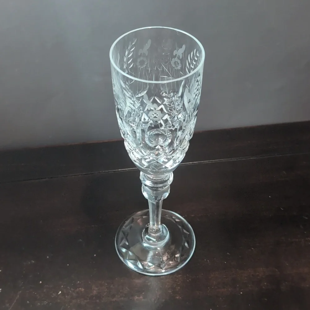 One (1) Rogaska Gallia Crystal Tall Champagne Flute 8 1/4